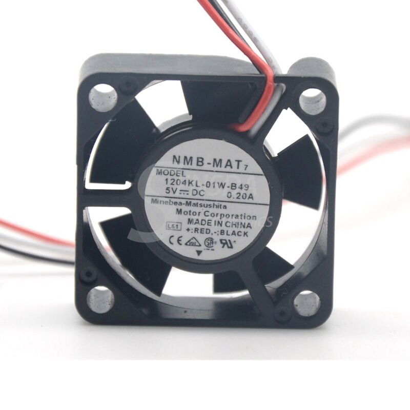 NMB 1204KL-01W-B49 30x30x10mm 5V DC 0.20A Axial Cooling Fan