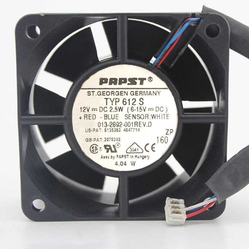 ebm-papst 612S PAPST 60x60x25mm 12V DC Axial Cooling Fan