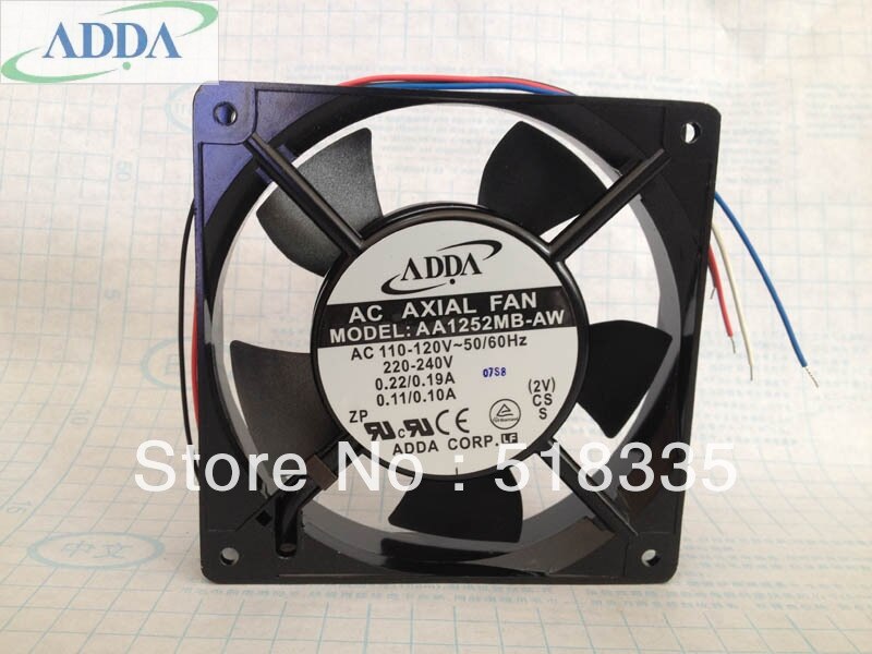 ADDA AA1252MB-AW 120x120x25mm 230V AC Industrial Cooling Fan