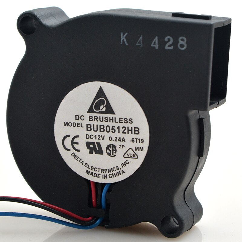 Delta BUB0512HB 50x50x15mm 12V DC 0.24A Axial Cooling Fan