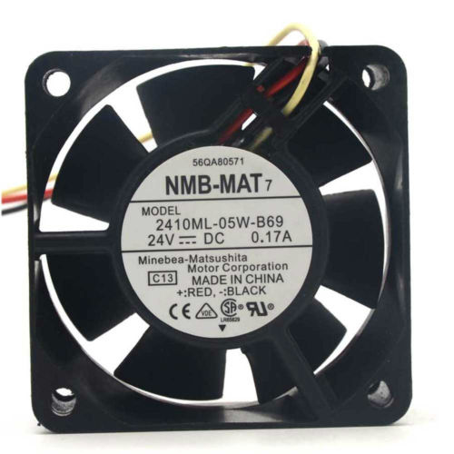 NMB 2410ML-05W-B69 60x60x25mm 24V DC 0.17A Axial Cooling Fan