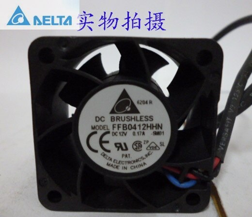 Delta FFB0412HHN 40x40x28mm 12V DC 0.17A 3-Wire Axial Cooling Fan