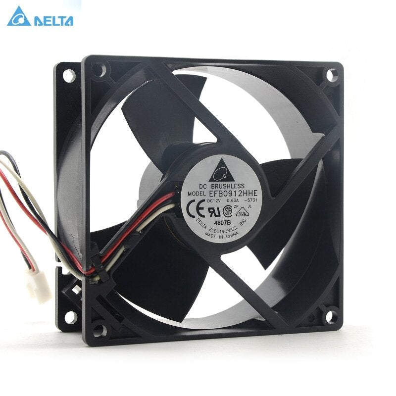 Delta EFB0912HHE 92x92x38mm 12V DC 0.63A Axial Cooling Fan