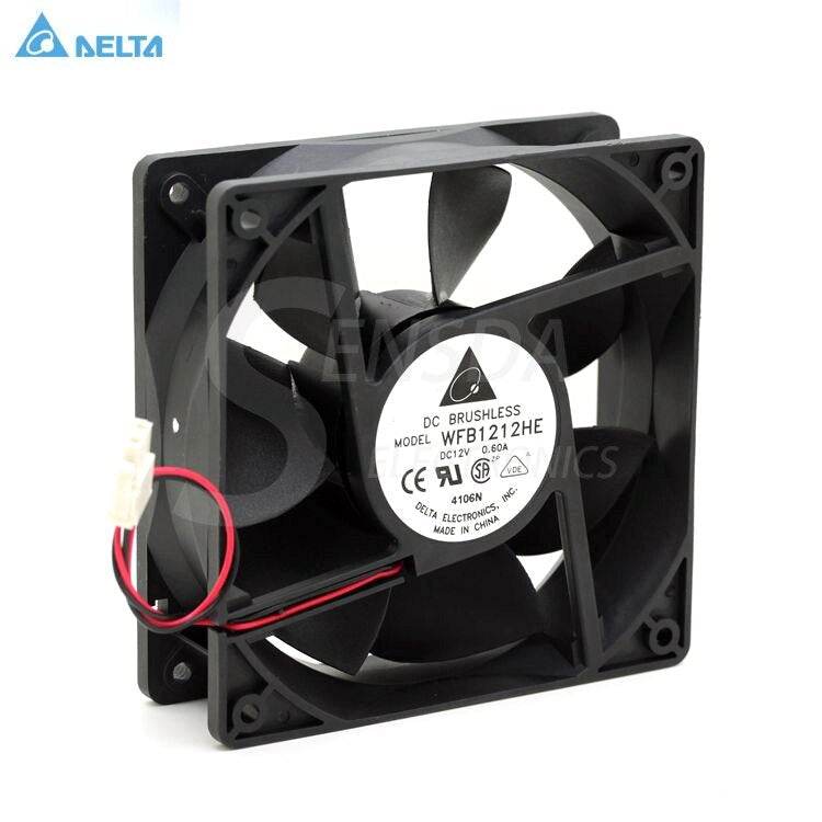 Delta WFB1212HE 120x120x38mm 12V DC 0.60A Axial Cooling Fan