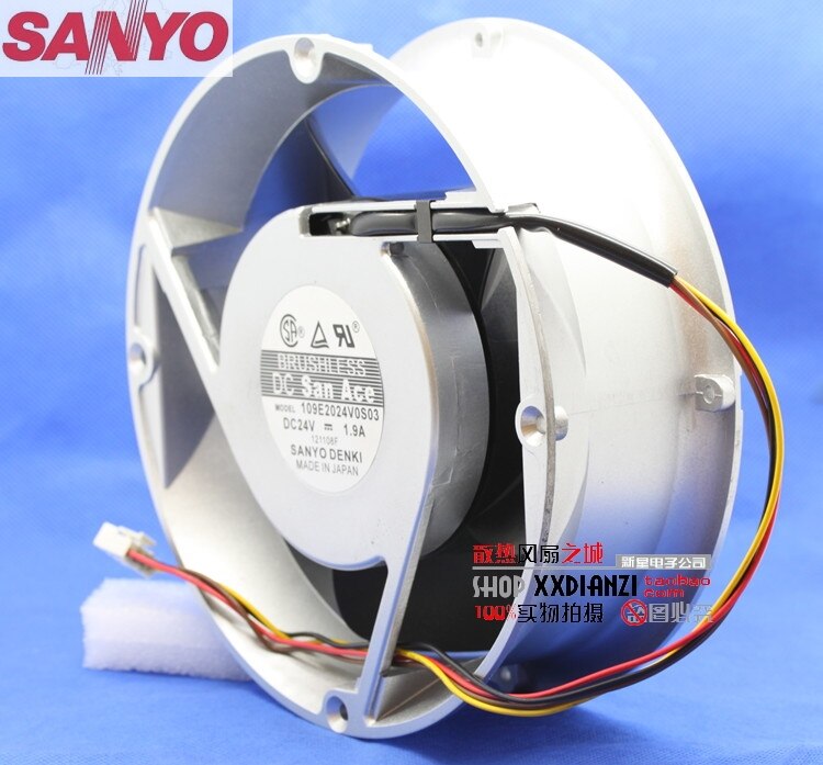 Sanyo Denki 109E2024V0S03 200x200x70mm 24V DC 1.9A Axial Cooling Fan