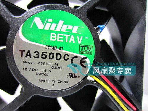 Nidec TA350DC 35x35x10mm 12V DC 1.8A Axial Cooling Fan