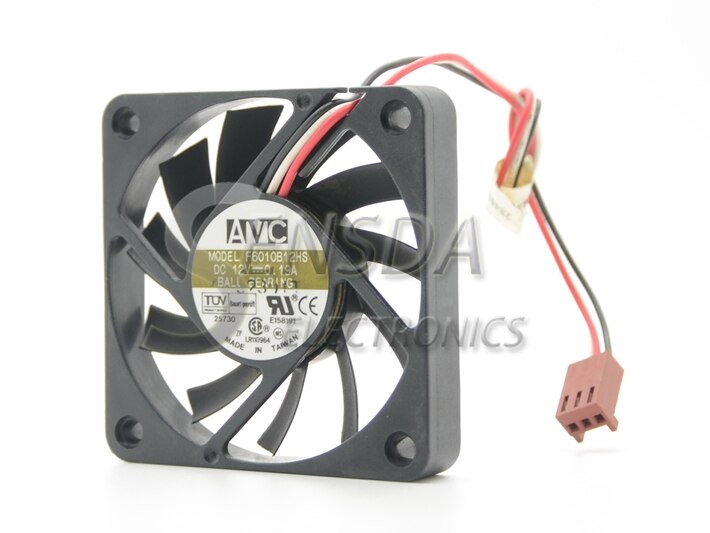 AVC F6010B12HS 60x60x10mm 12V DC 0.19A Axial Cooling Fan