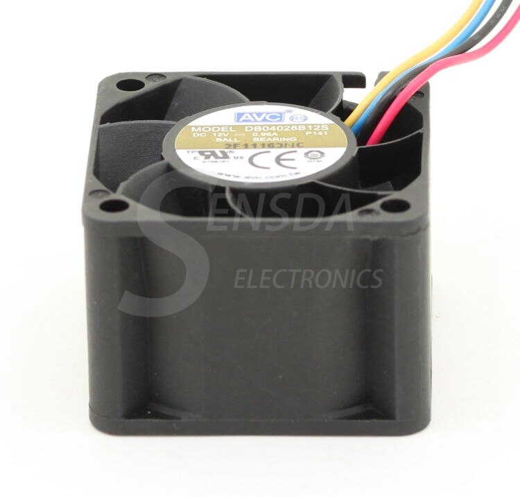 AVC DB04028B12S 40x40x28mm 12V DC 0.96A Axial Cooling Fan