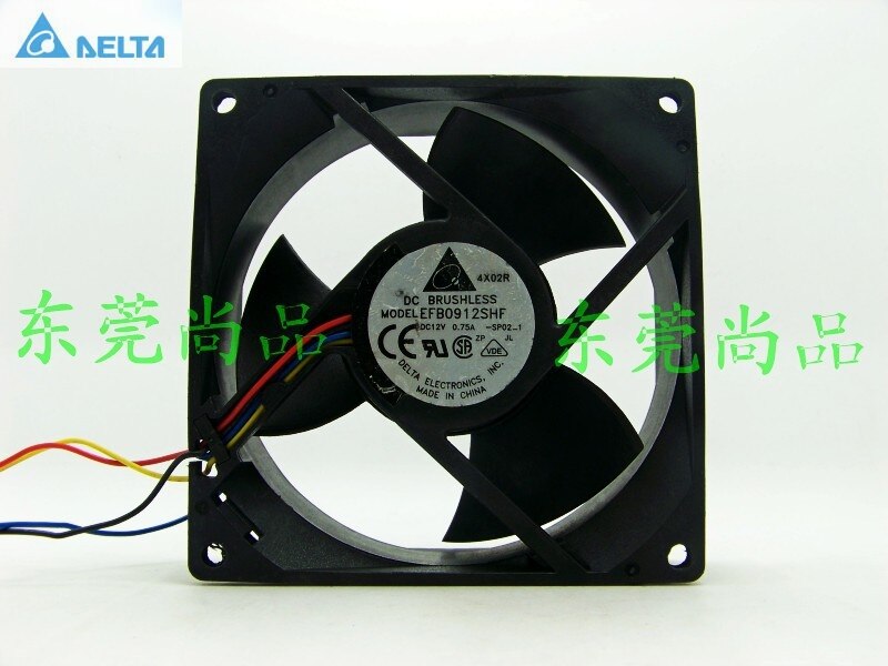 Delta EFB0912SHF 90x90x32mm 12V DC 0.75A Axial Cooling Fan