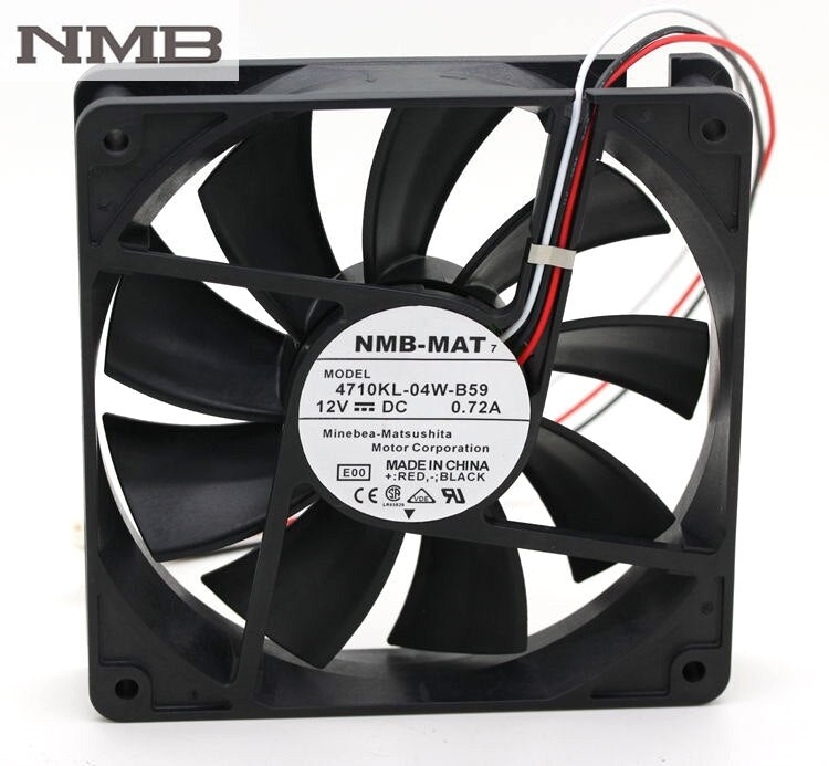NMB 4710KL-04W-B59 120x120x25mm 12V DC 0.72A Axial Cooling Fan