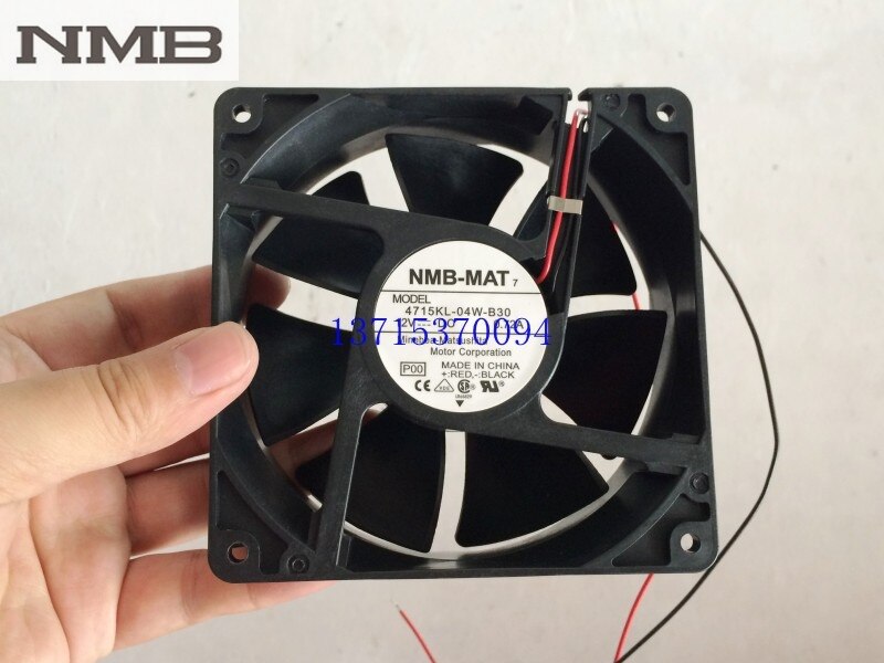 NMB 4715KL-04W-B30 120x120x38mm 12V DC 0.72A Axial Cooling Fan