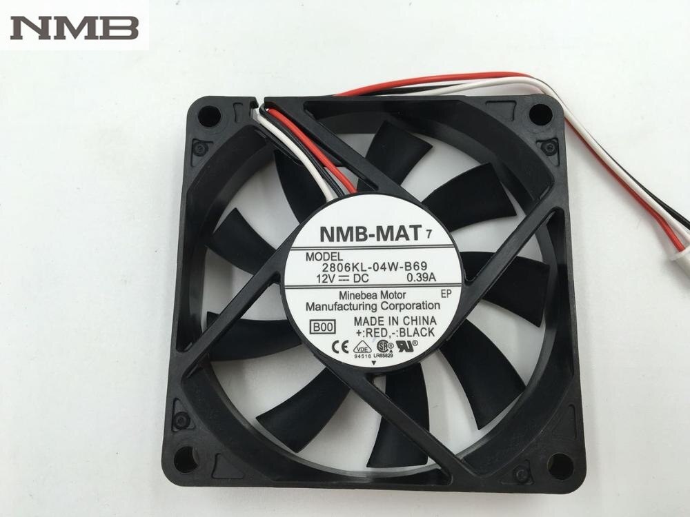 NMB 2806KL-04W-B69 12V DC 0.39A Axial Cooling Fan