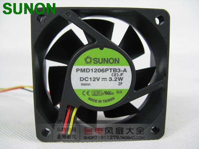 SUNON PMD1206PTB3-A 60x60x38mm 12V DC Axial Cooling Fan