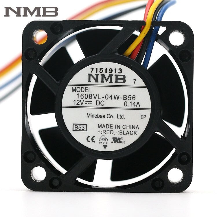 NMB 1608VL-04W-B56 40x40x20mm 12V DC 0.14A Axial Cooling Fan
