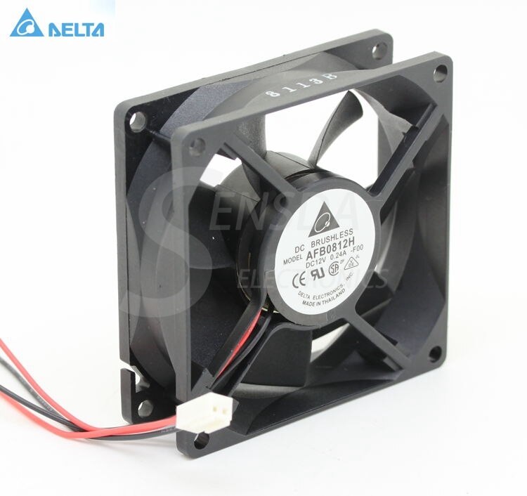 Delta AFB0812H 80x80x25mm 12V DC 0.24A Axial Cooling Fan