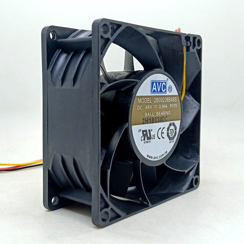 AVC 2B09238B48S 48V DC 92x92x38mm Brushless Cooling Fan