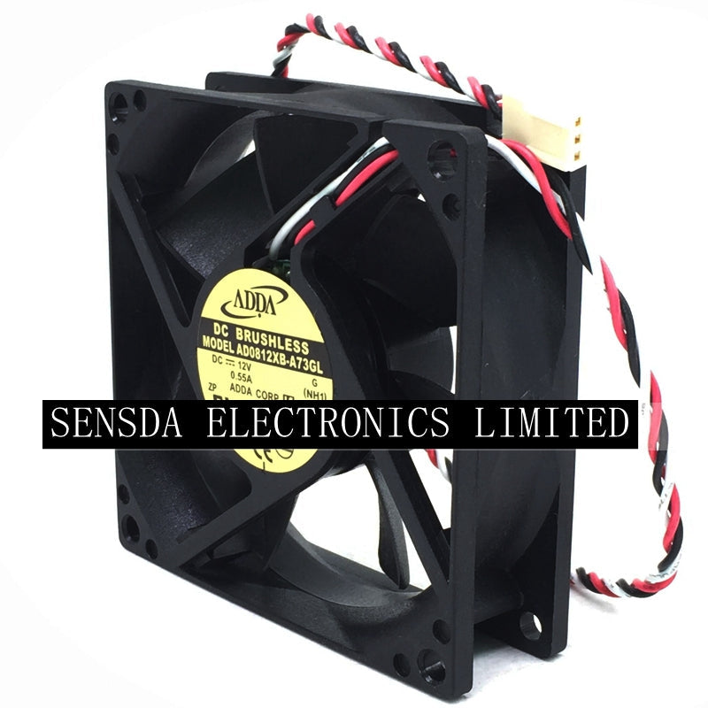 ADDA AD0812XB-A73GL 80x80x25mm 12V DC 0.55A Axial Cooling Fan