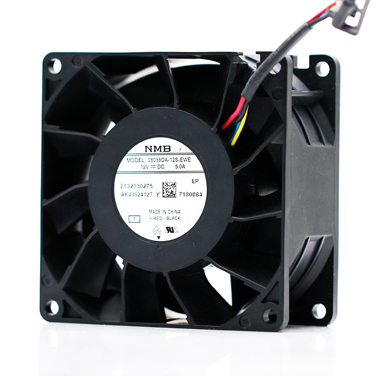 NMB 08038DA-12S-Ewe 80x80x38mm 12V DC 5.0A Axial Cooling Fan