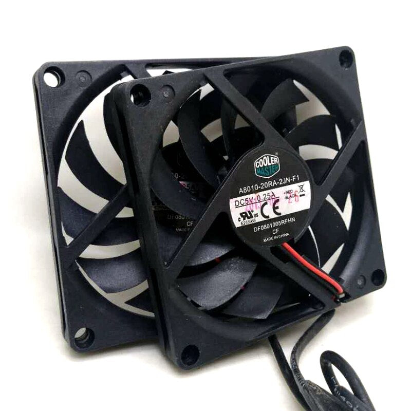 A8010-20RA-2JN-F1 80x80x10mm 5V DC 0.25A Axial Cooling Fan