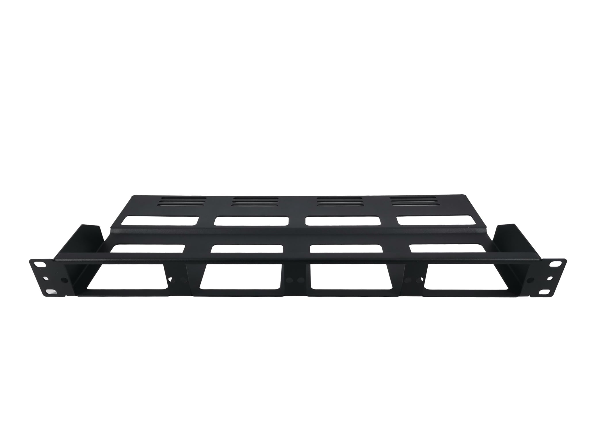 FHD High Density 1U Rack Mount Modular Enclosure Unloaded, Rear Cable Managers, Holds up to 4 x FHD Cassettes or Panels, 144 Fibers (LC), FHD-1U-CMP400