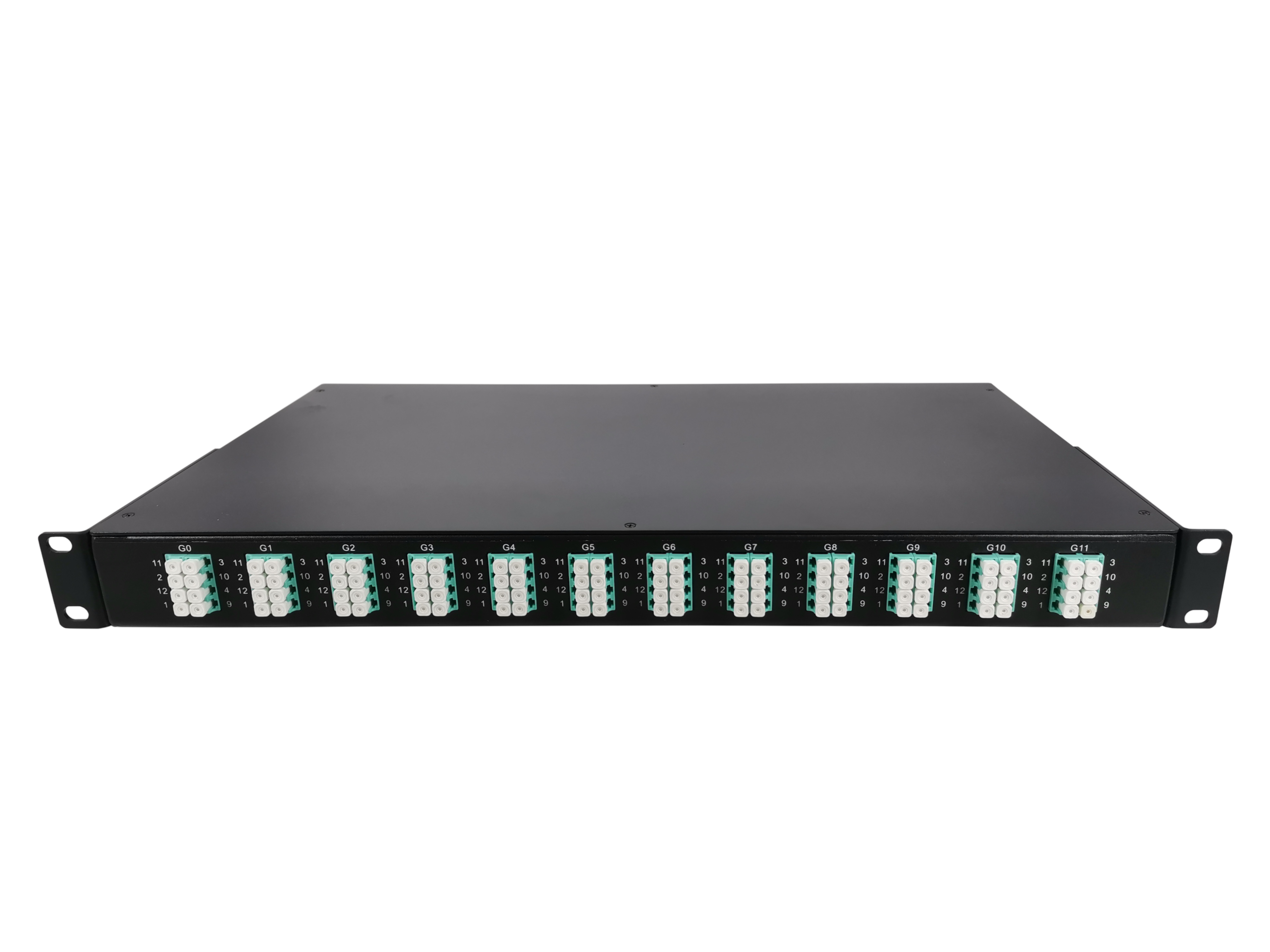 12x MTP-8, 96 Fibers LC OM4 Multimode, Universal Polarity, HD1U Breakout Cassette, 40G/100G to 10G/25G