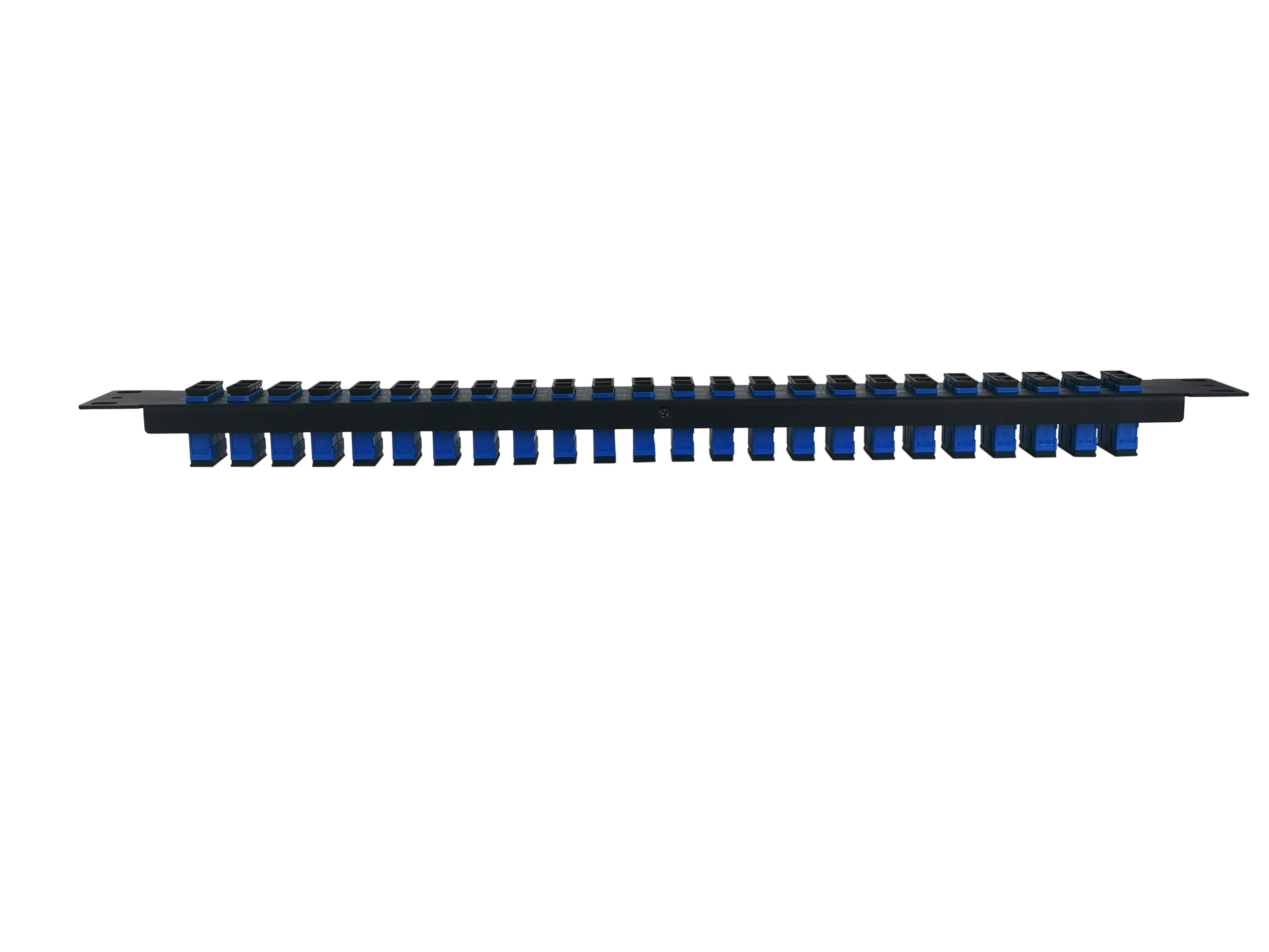 FHU 1U 19'' Fiber Adapter Panel, 48 Fibers OS2 Single Mode, 24x SC UPC Duplex (Blue) Adapter, Ceramic Sleeve
