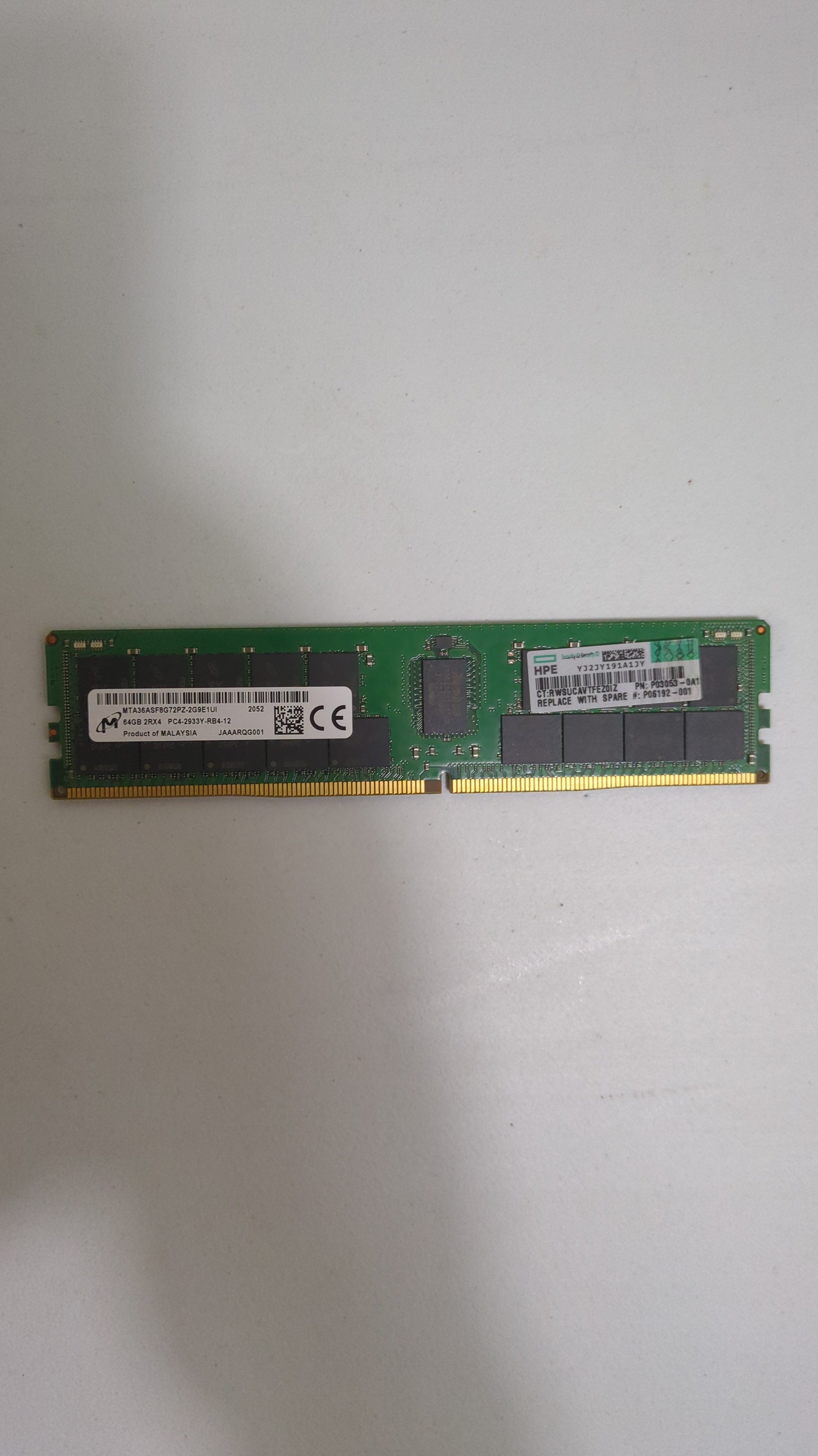 Micron MTA36ASF8G72PZ - 64GB DDR4 PC4-2933Y RDIMM P06192-001 | Alo Tech Solutions