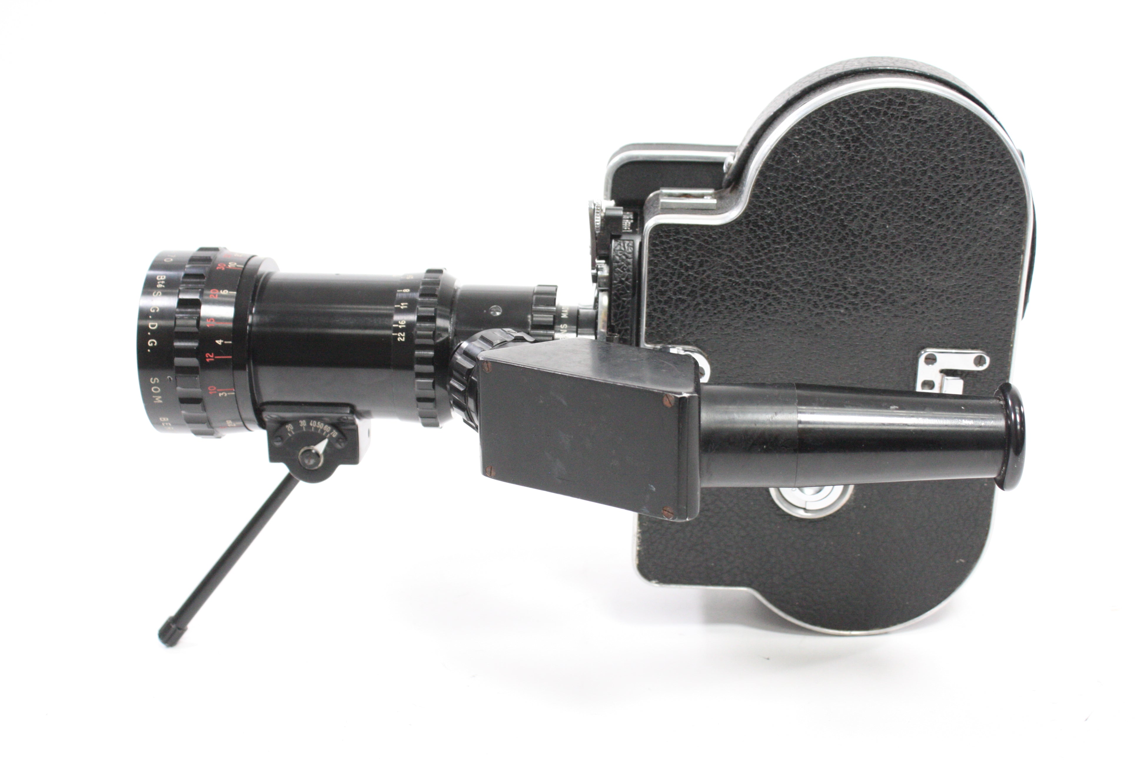 Bolex H16 Reflex 16mm Movie Camera with SOM Berthiot Pan-Cinor 17.5-70mm f/2.4 Lens