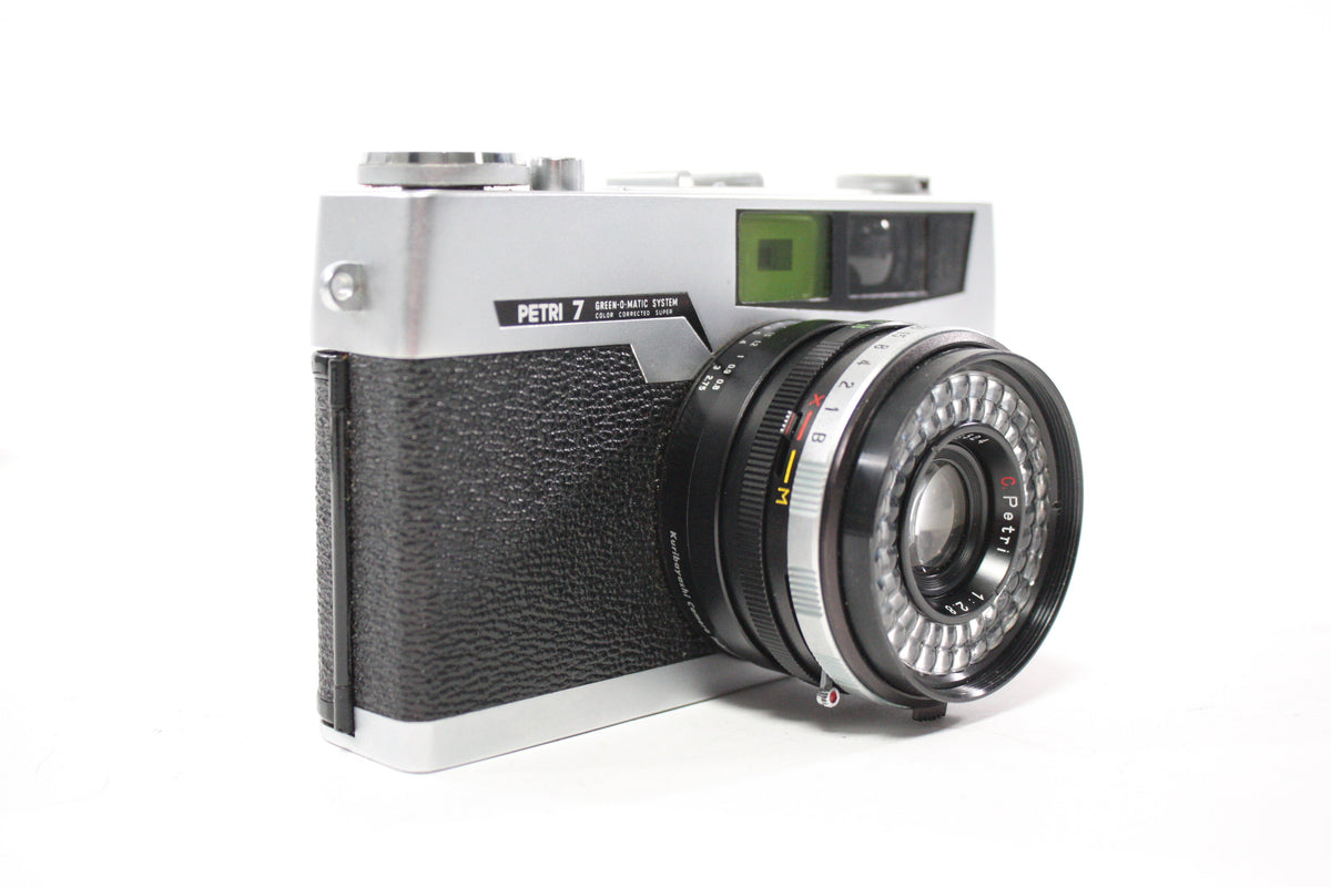 Petri 7 Green-O-Matic Color Corrected Super 35mm Rangefinder Camera