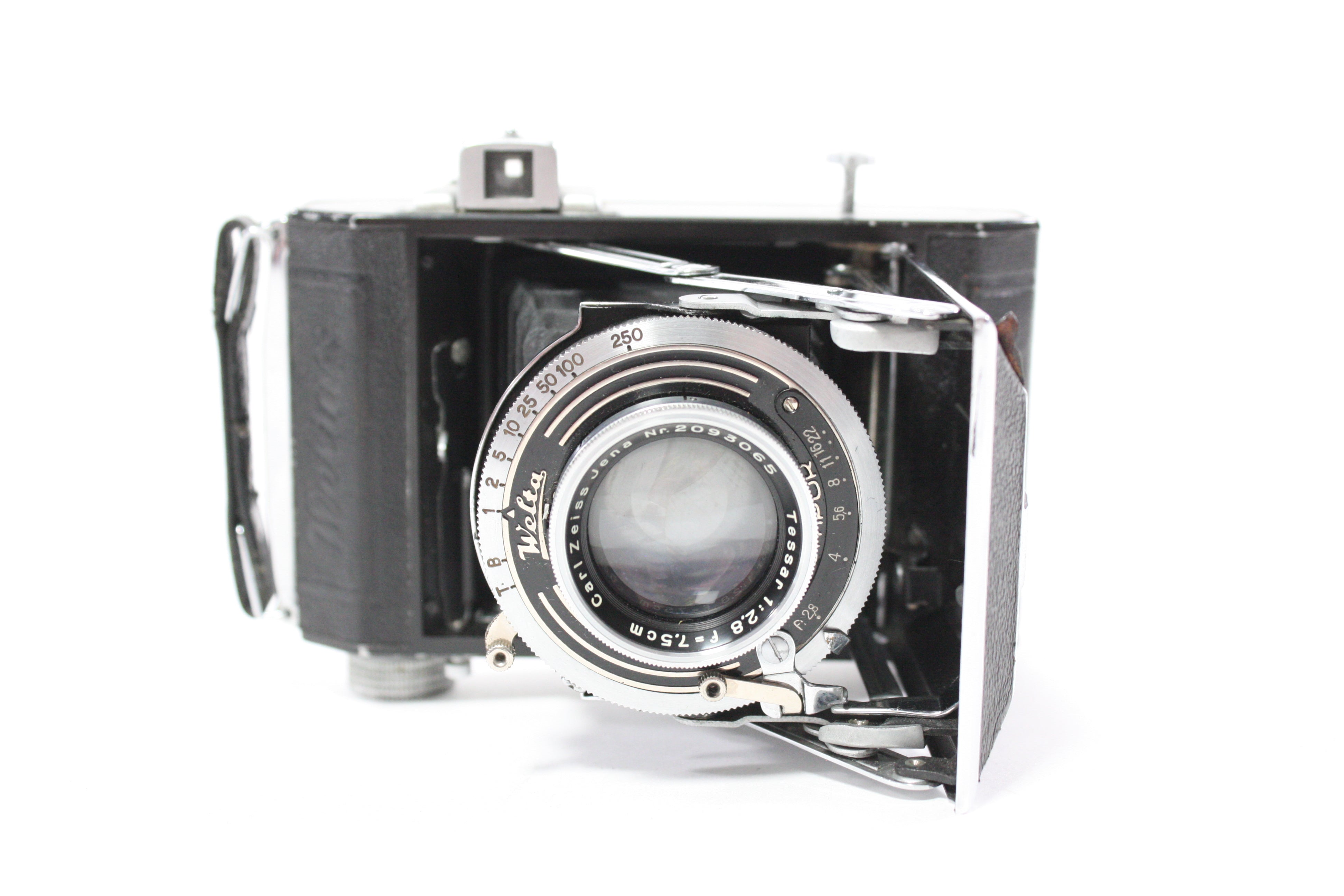 Welta Weltax Folding Camera with Carl Zeiss Jena 7.5cm f/2.8 Tessar Lens (Please Read)