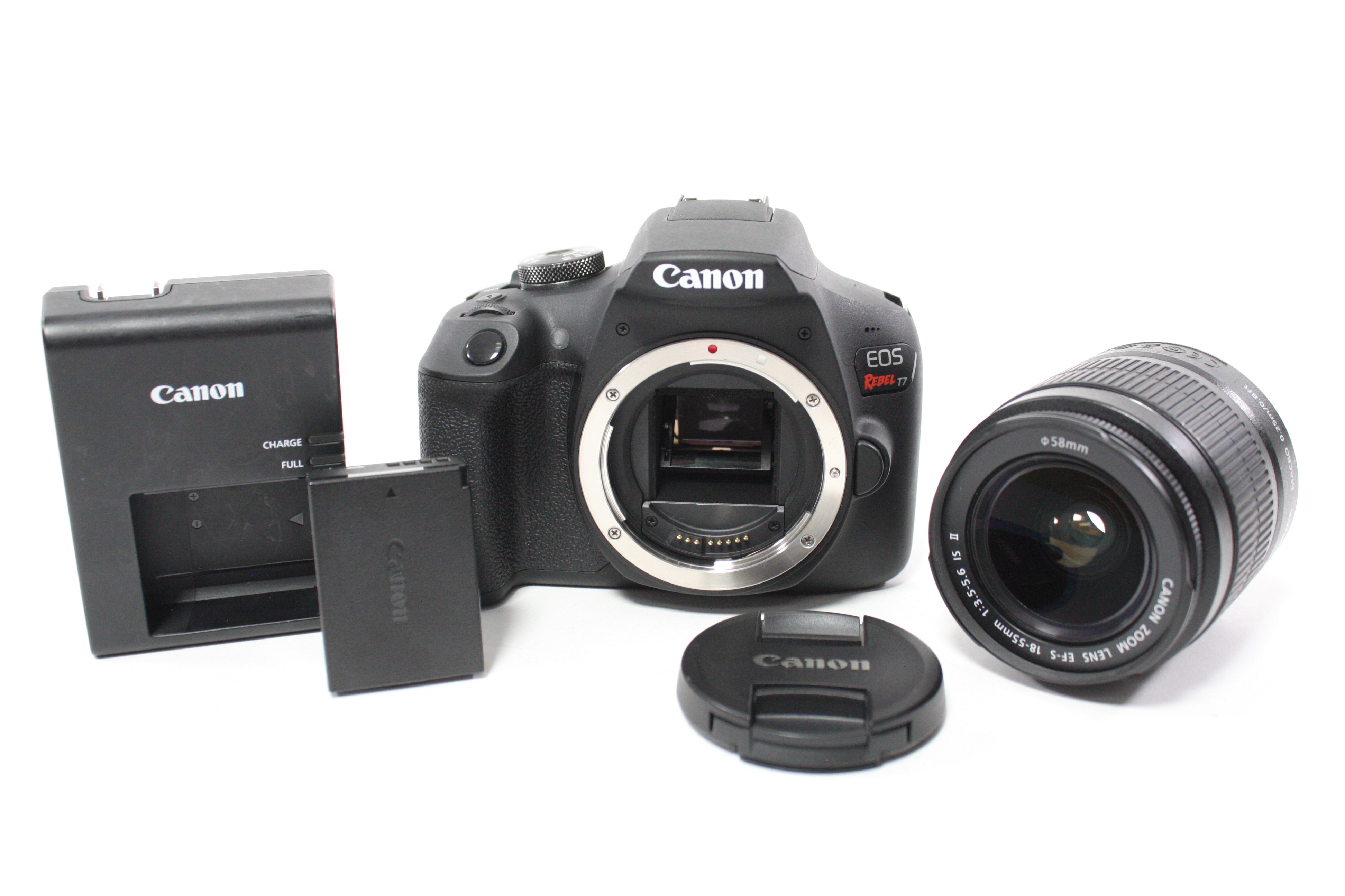 Canon Rebel T7 DSLR Camera with 18-55mm f/3.5-5.6 IS II Lens with Shutter Count 3,122