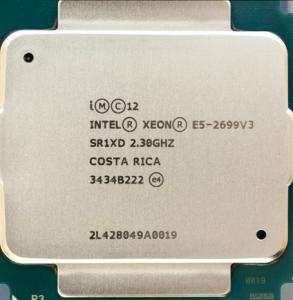 Intel Xeon E5-2699v3 18-Core Haswell 2.3GHz 9.6GT/s 45MB Socket LGA 2011-v3 (SR1XD) Server Processor.