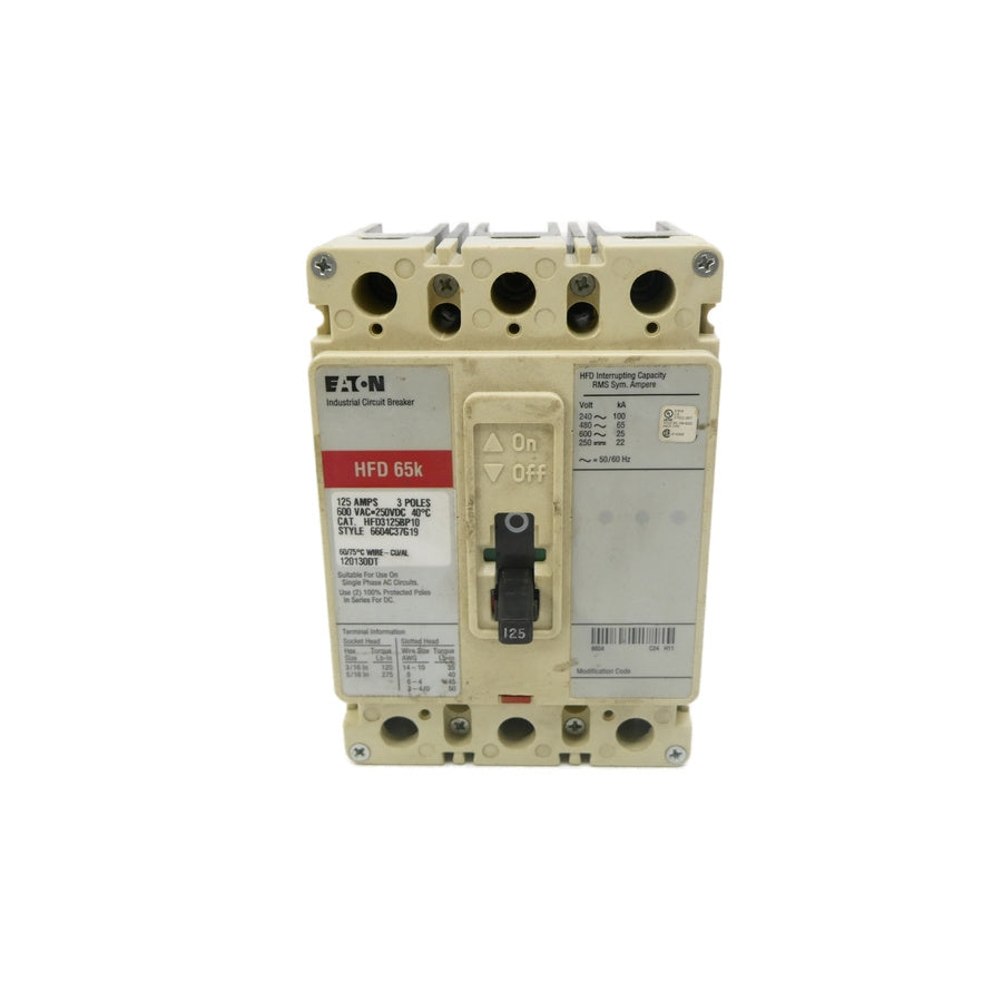 EATON HFD3125BP10 600VAC 125A NSNP