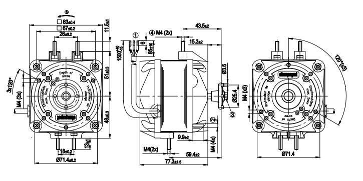 M4Q045-DA05-75 ebm papst motor fan Motor M4Q045-DA