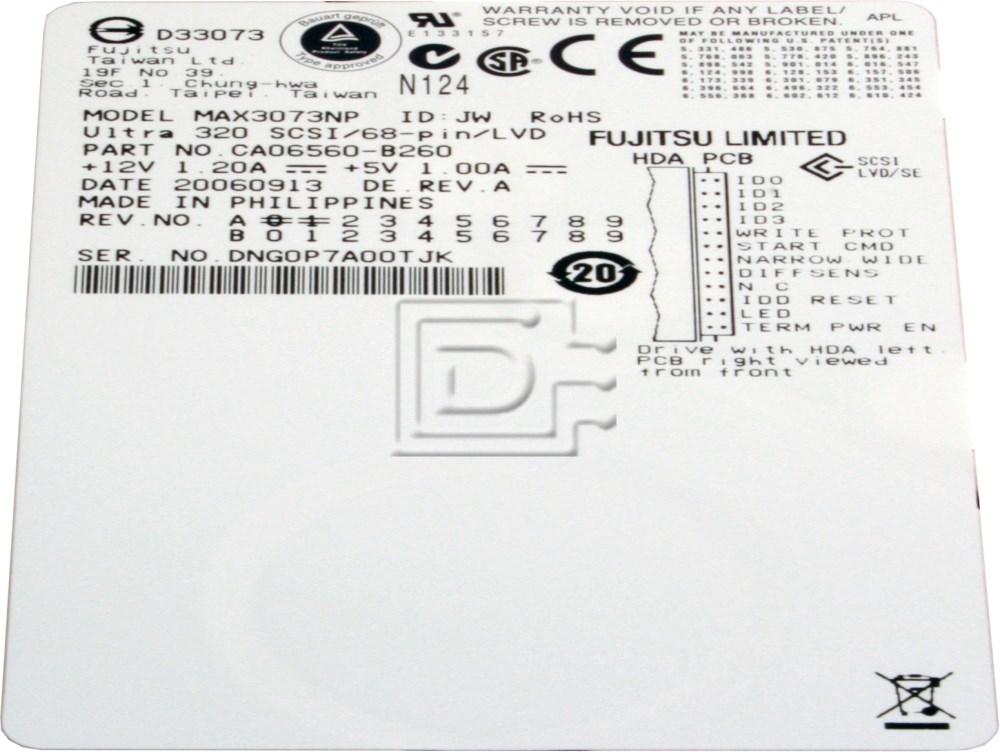 Fujitsu MAX3073NP SCSI Hard Drive