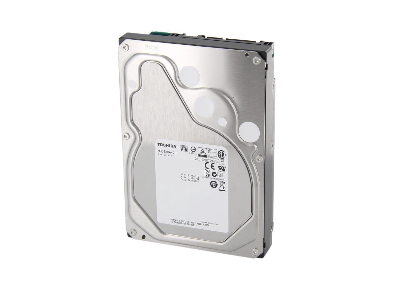 Toshiba 4TB Enterprise 7200RPM SATA 6Gbps 64MB Cache 3.5" Hard Drive (HDEPQ00GEA51) - MG03ACA400
