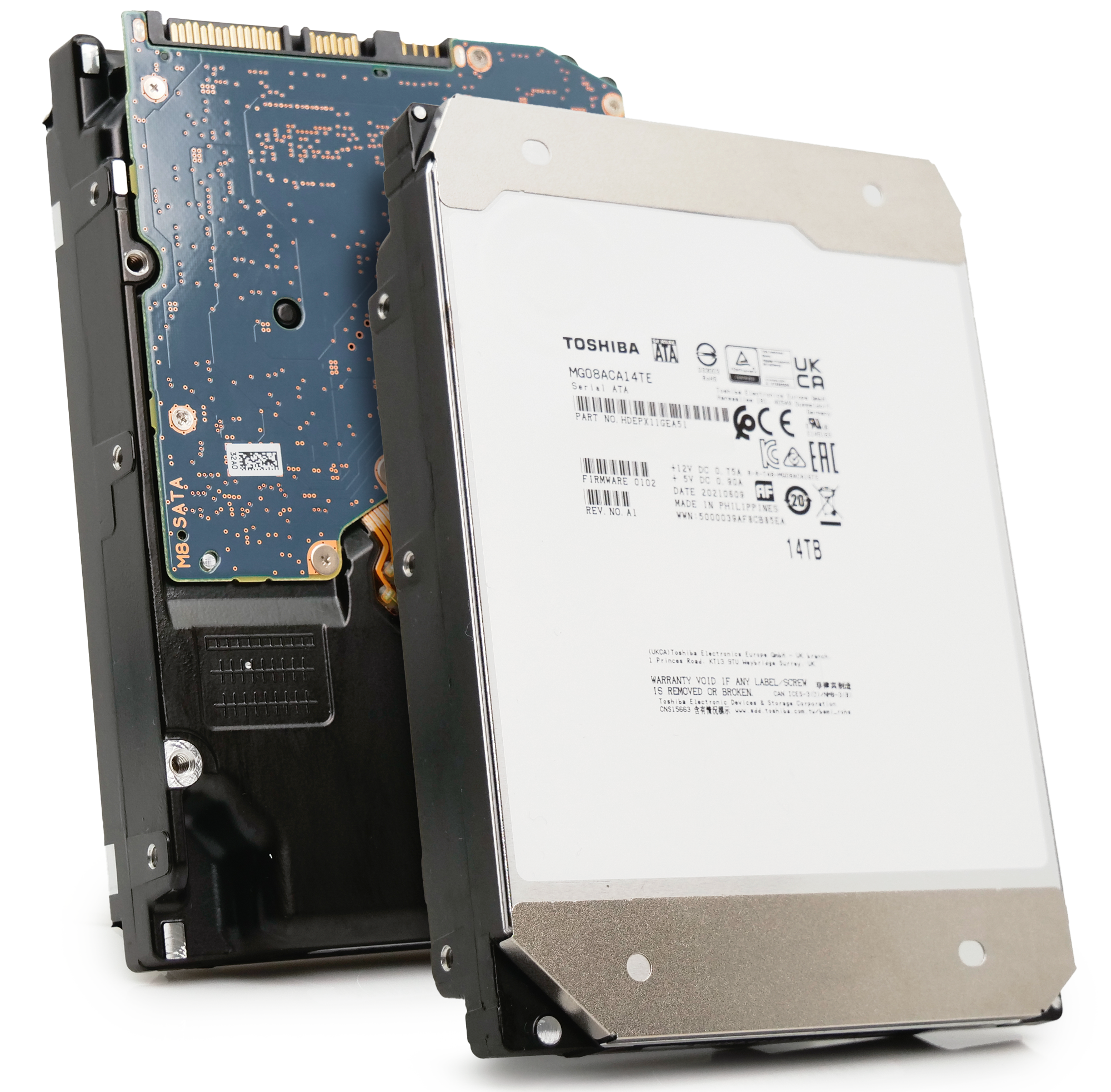 Toshiba MG08 MG08ACA14TE 14TB 7.2K RPM SATA 6Gb/s 512e 3.5in Refurbished HDD
