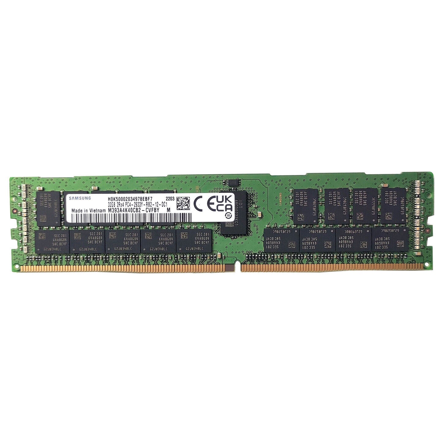 Memoria Samsung 32GB DDR4 2933 MHz ECC Reg M393A4K40CB2-CVF Compatible HP P00924-B21 Ram spots-														show original title