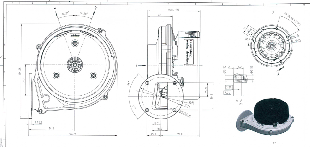 NRG118/0800-3612-030204-V27.1 Ebm-Papst  FAN