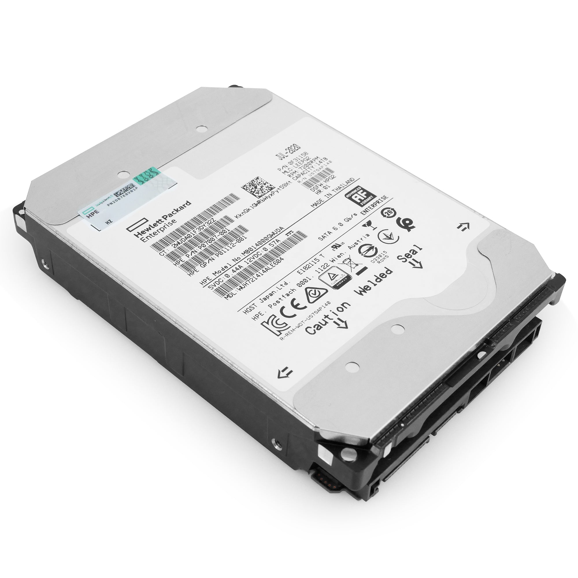 HP/Western Digital Ultrastar DC HC530 WUH721414ALE604 0F31158 14TB 7.2K RPM SATA 6Gb/s 512e 3.5in Hard Drive