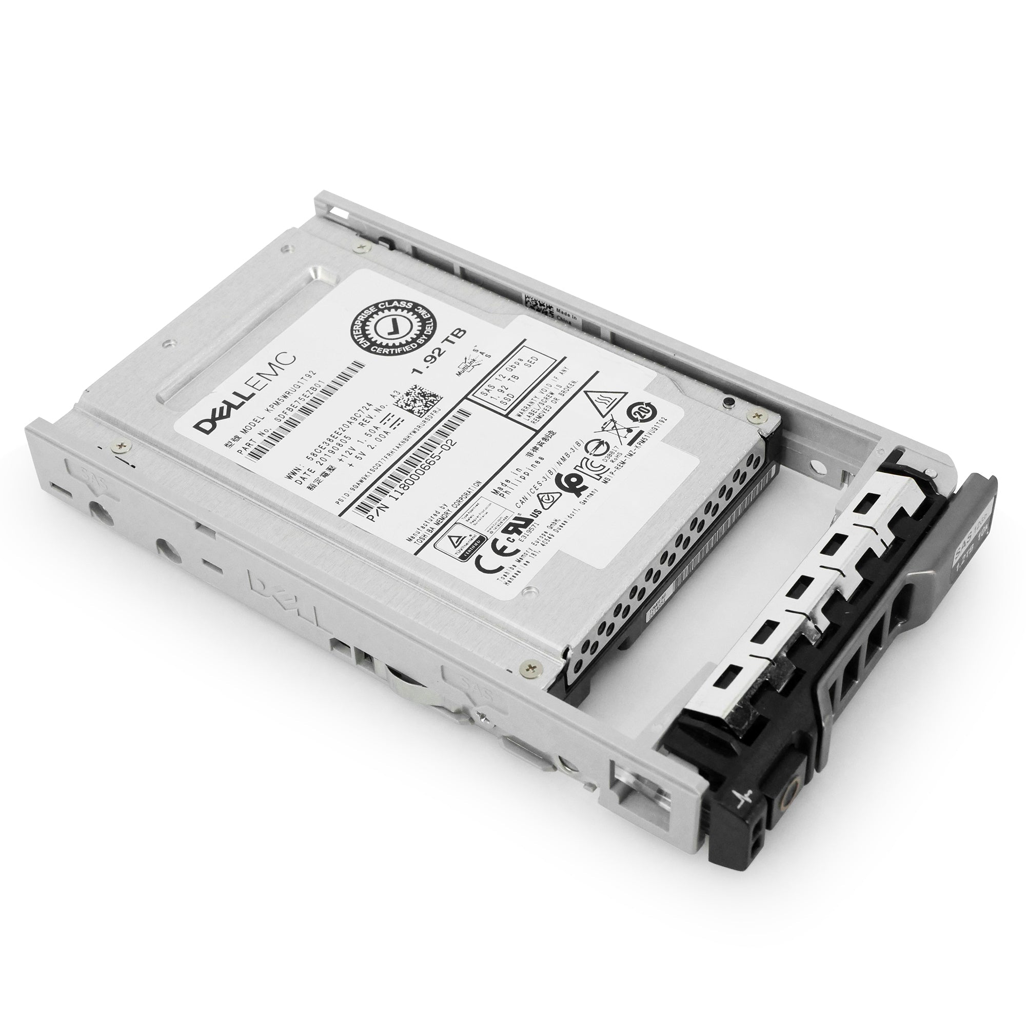 Dell G13 118000665-02 1.92TB 1 DWPD SAS 12Gb/s 3D TLC 2.5in Refurbished SSD