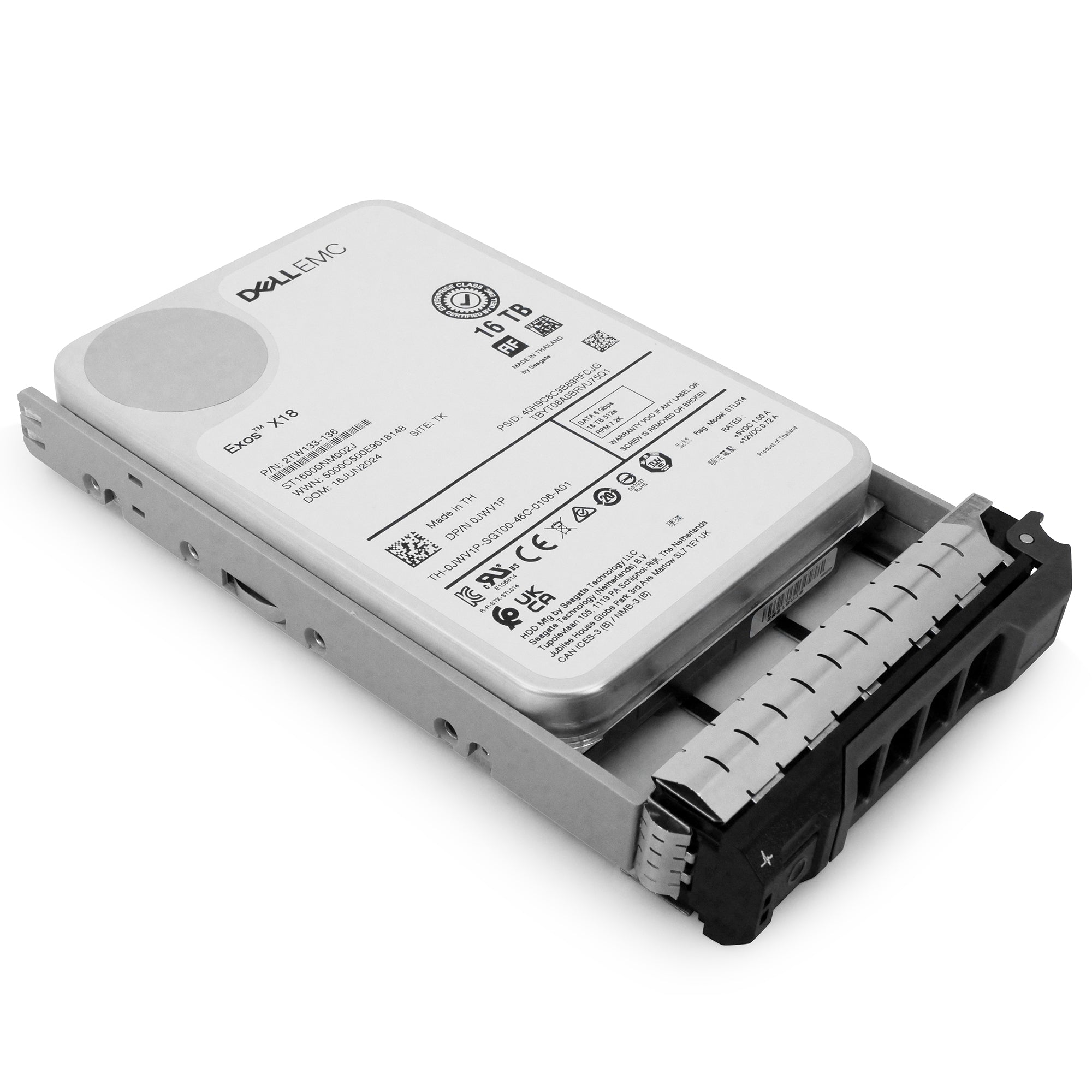 Dell G13 0JWV1P 16TB 7.2K RPM SATA 6Gb/s 512e 3.5in Hard Drive