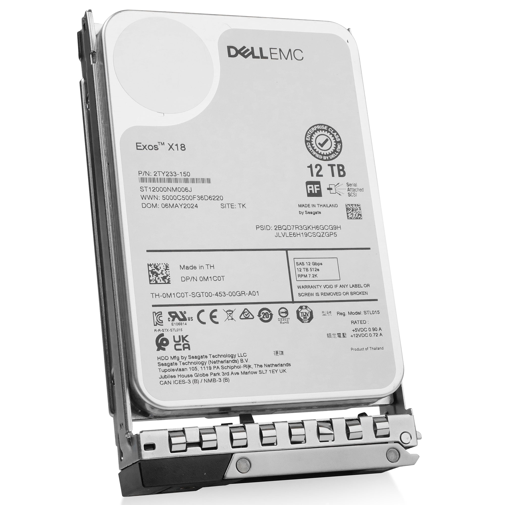 Dell G14 400-BEJM 12TB 7.2K RPM SAS 12Gb/s 512e 3.5in Hard Drive