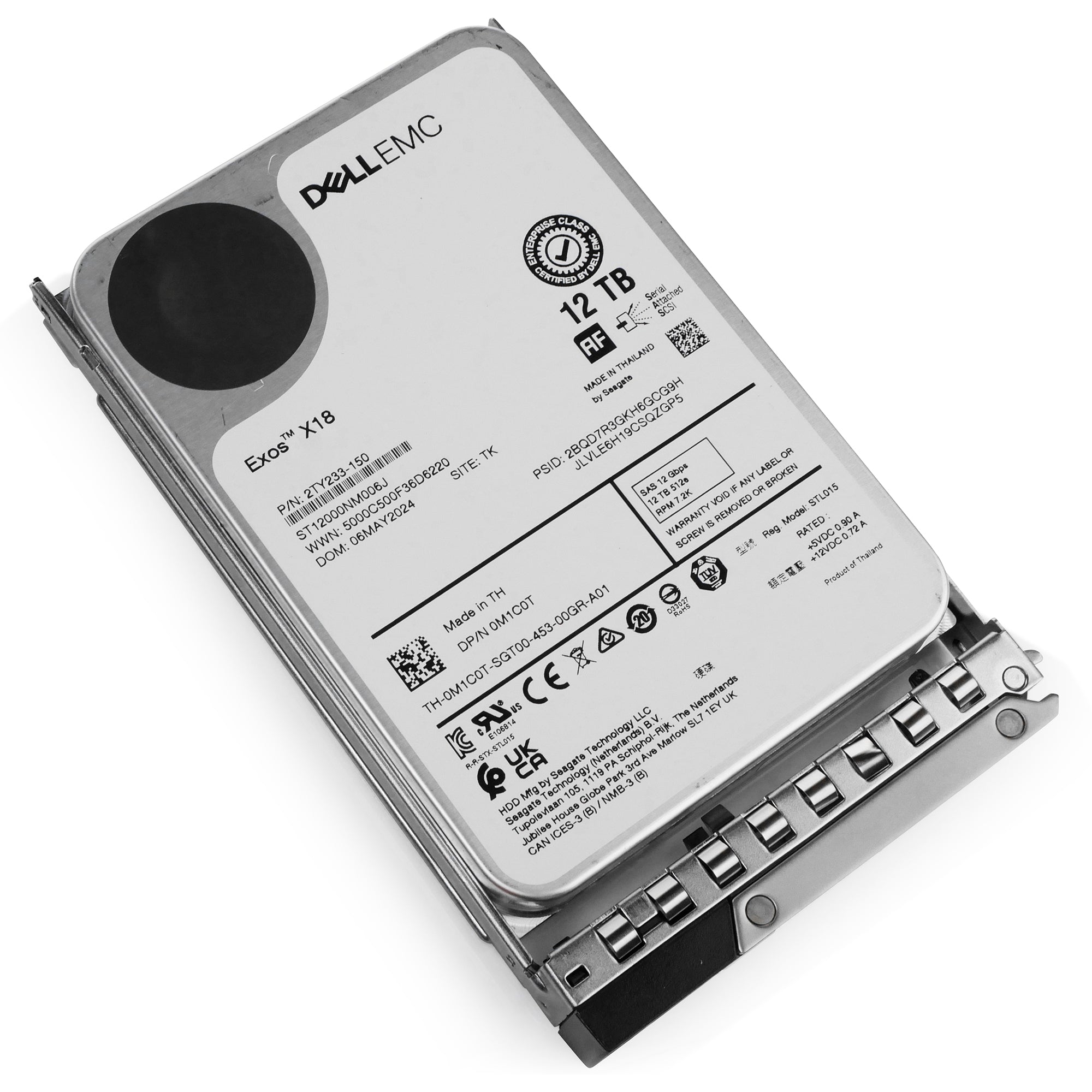 Dell G14 400-BEKI 12TB 7.2K RPM SAS 12Gb/s 512e 3.5in Hard Drive
