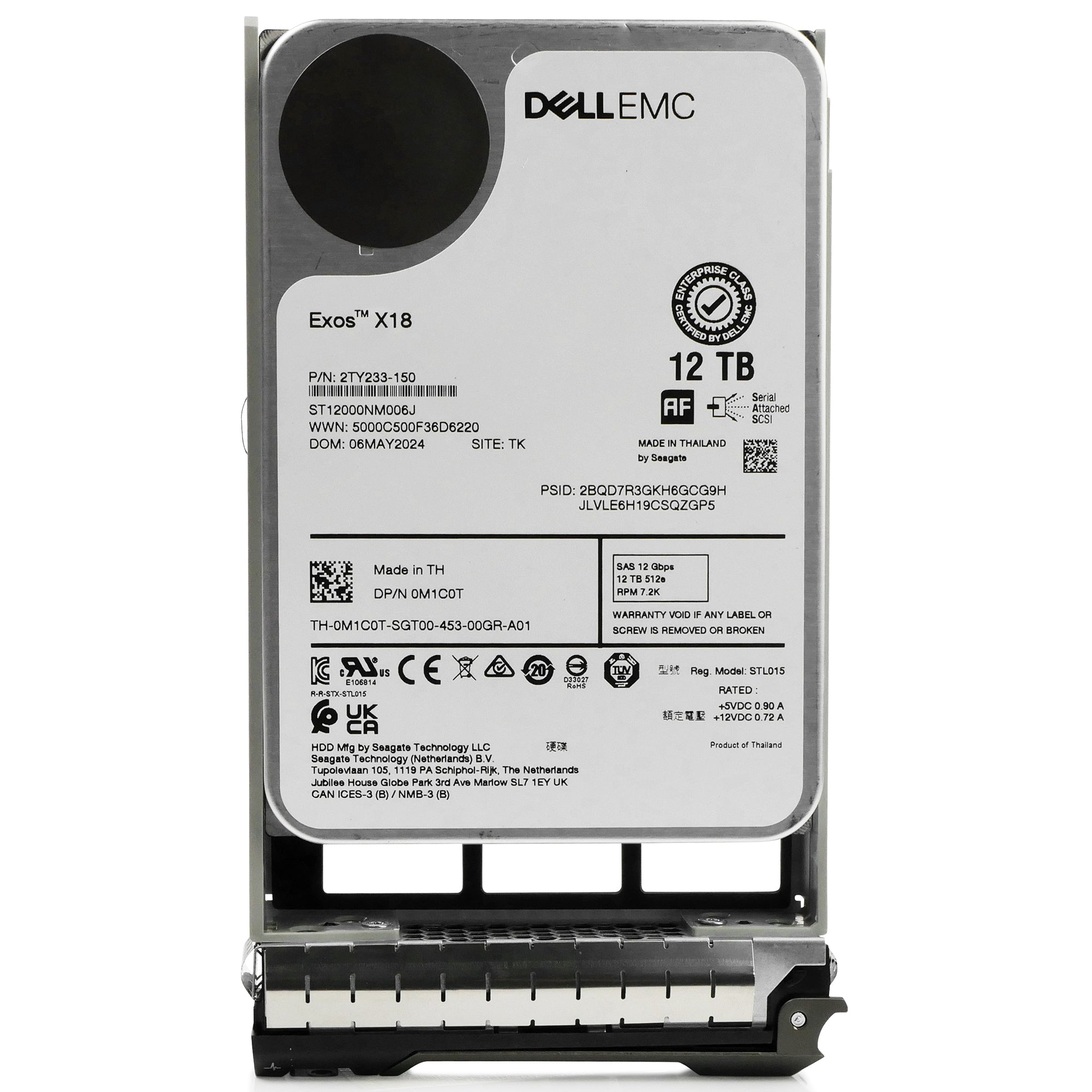 Dell G13 400-BEJS 12TB 7.2K RPM SAS 12Gb/s 512e 3.5in Hard Drive