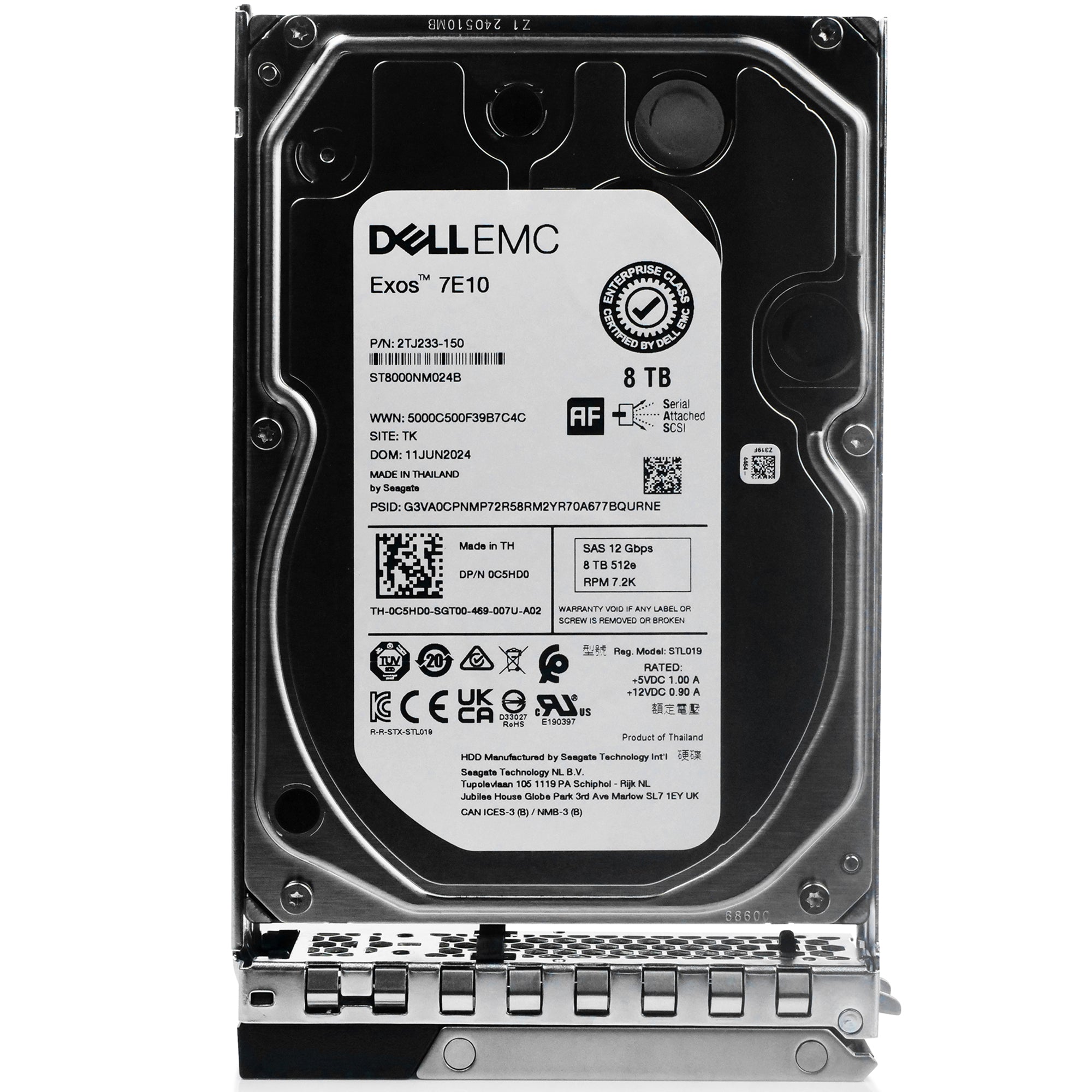 Dell G14 161-BBRX 8TB 7.2K RPM SAS 12Gb/s 512e 3.5in Hard Drive