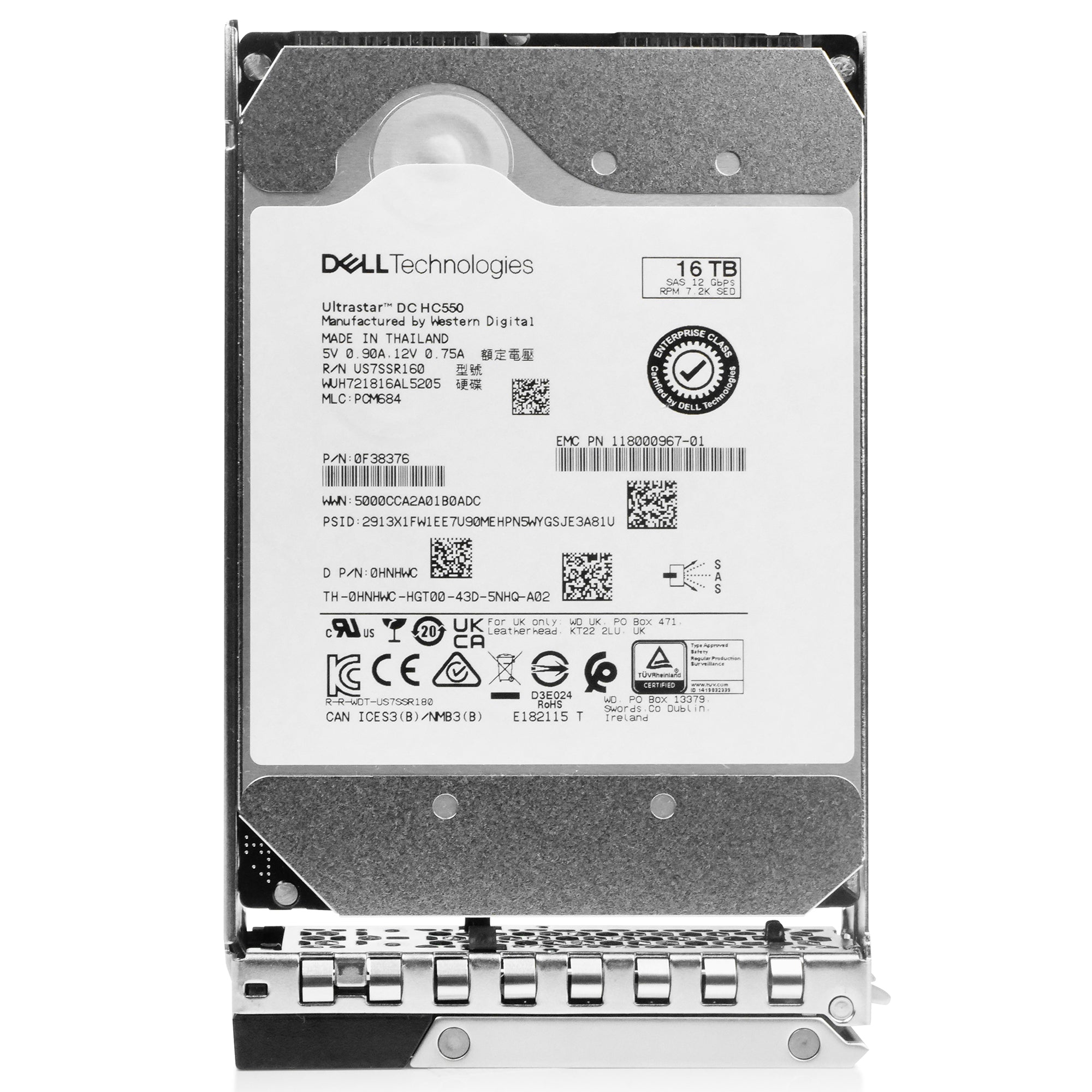Dell G14 CNXPV 16TB 7.2K RPM SAS 12Gb/s 512e 3.5in Hard Drive