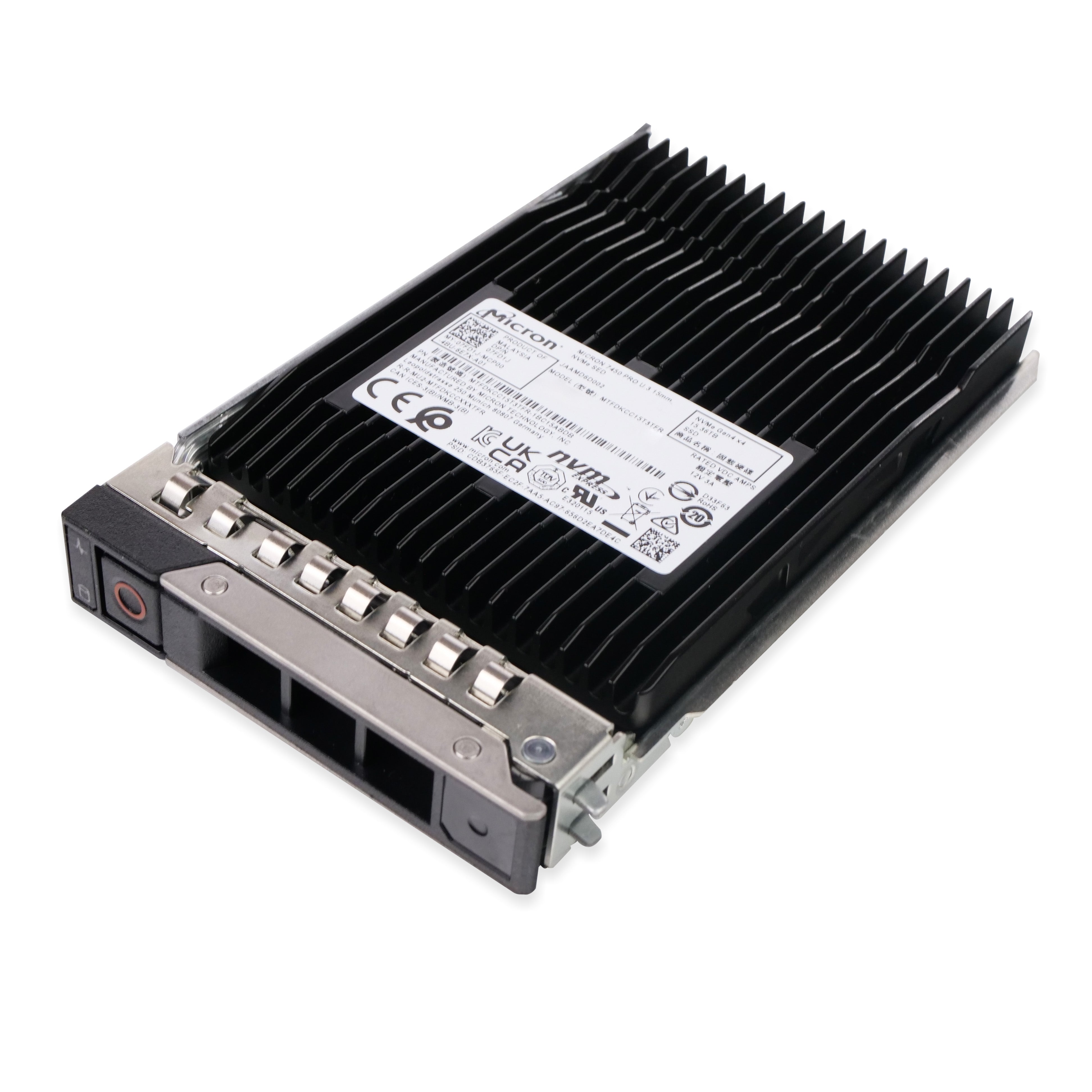Dell G14 07FD1J 15.36TB 1 DWPD PCIe Gen 4.0 x4 8GB/s Read-Intensive 3D TLC U.3 NVMe 2.5in SSD