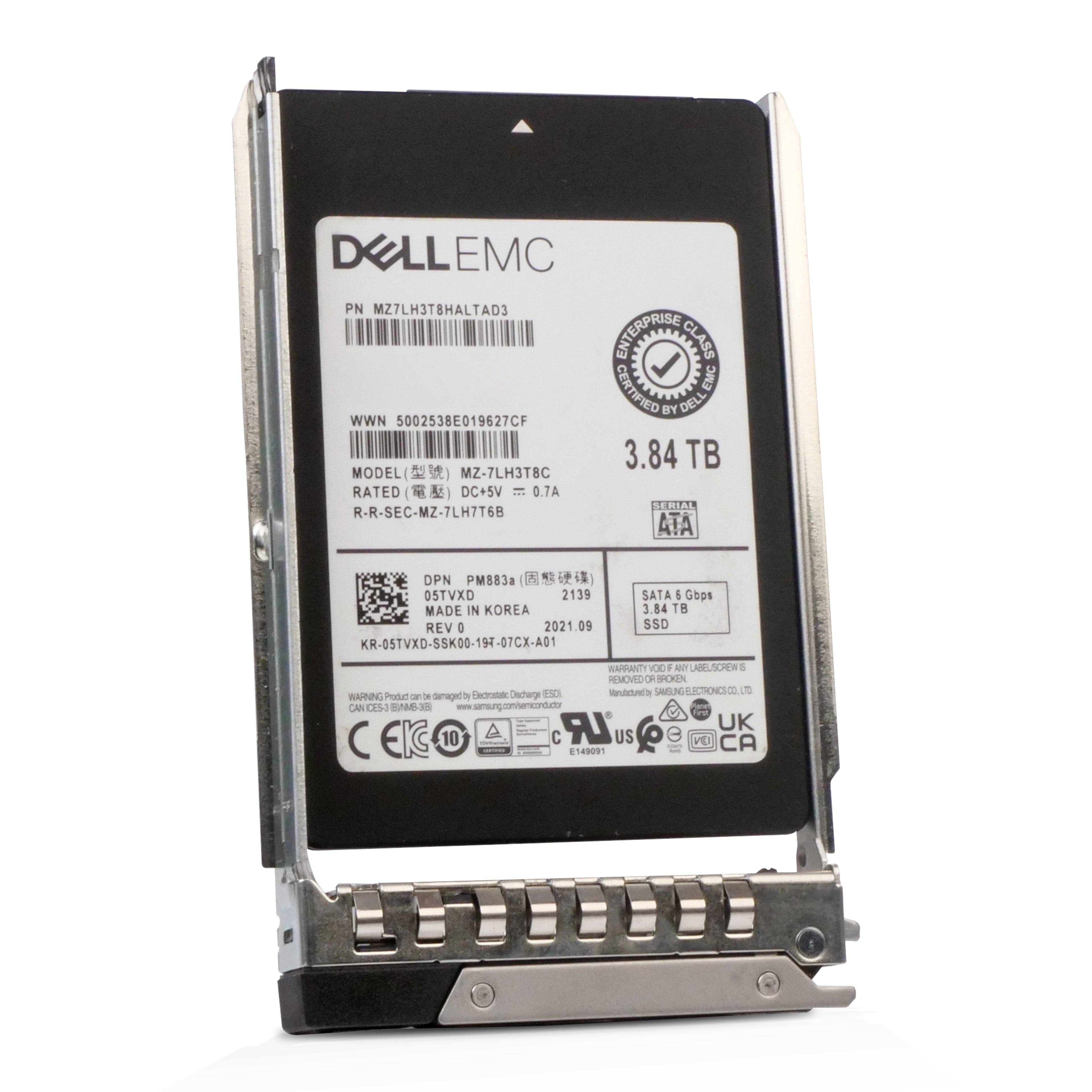 Dell G14 MYTFW 3.84TB 1 DWPD SATA 6Gb/s 3D TLC 2.5in Refurbished SSD