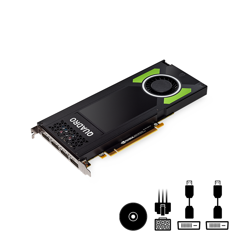 PNY Technologies Nvidia Quadro P4000 - The World's Most Powerful Single Slot Professional Graphics Card (VCQP4000-BLK Placa